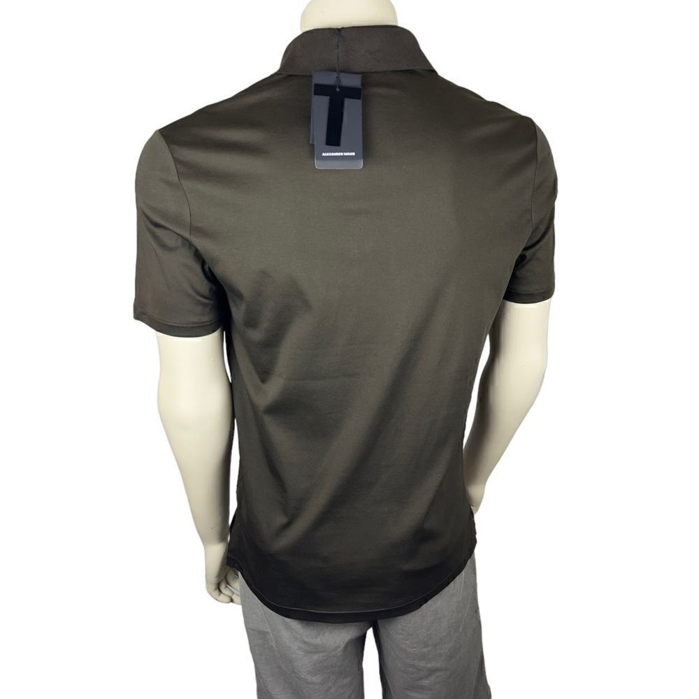NWT Alexander Wang S/S Polo in Solid Brown 100% Cotton Size Small - Picture 5 of 8